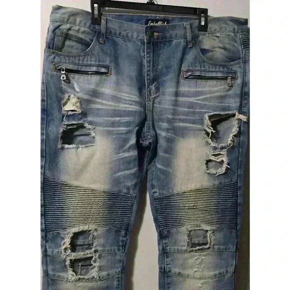 Men's Embellish Jeans Blue 40 - Picture 3 of 9